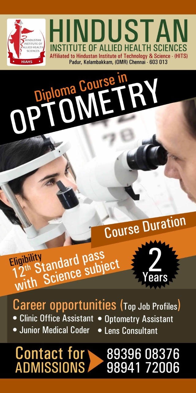 DIPLOMA IN OPTOMETRY TECHNOLOGY